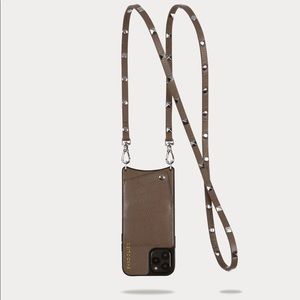 Bandolier brand Sarah Pebble Crossbody Leather Dark silver/taupe